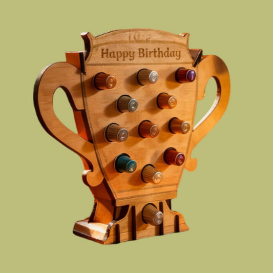 Kaffeekapselhalter aus Holz – personalisierbar