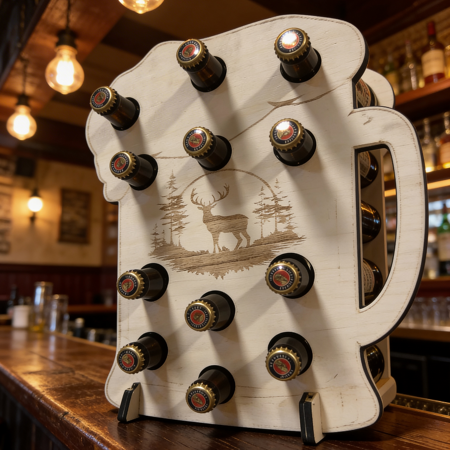 Personalisierter Bierkrug aus Holz
