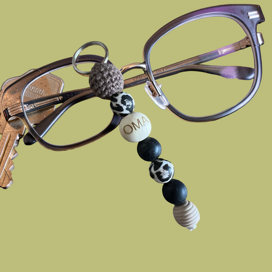 Personalisierter Schlüsselanhänger mit Perlen