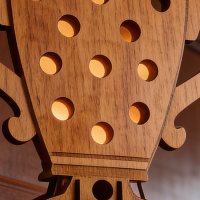 Pokal aus Holz - Flaschenträger
