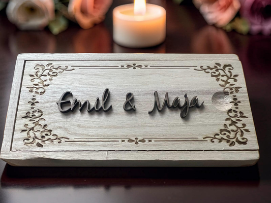 Personalisierte kleine Erinnerungskiste - Hochzeitsgeschenk (Kopie)