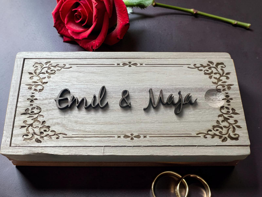 Personalisierte kleine Erinnerungskiste - Hochzeitsgeschenk (Kopie)
