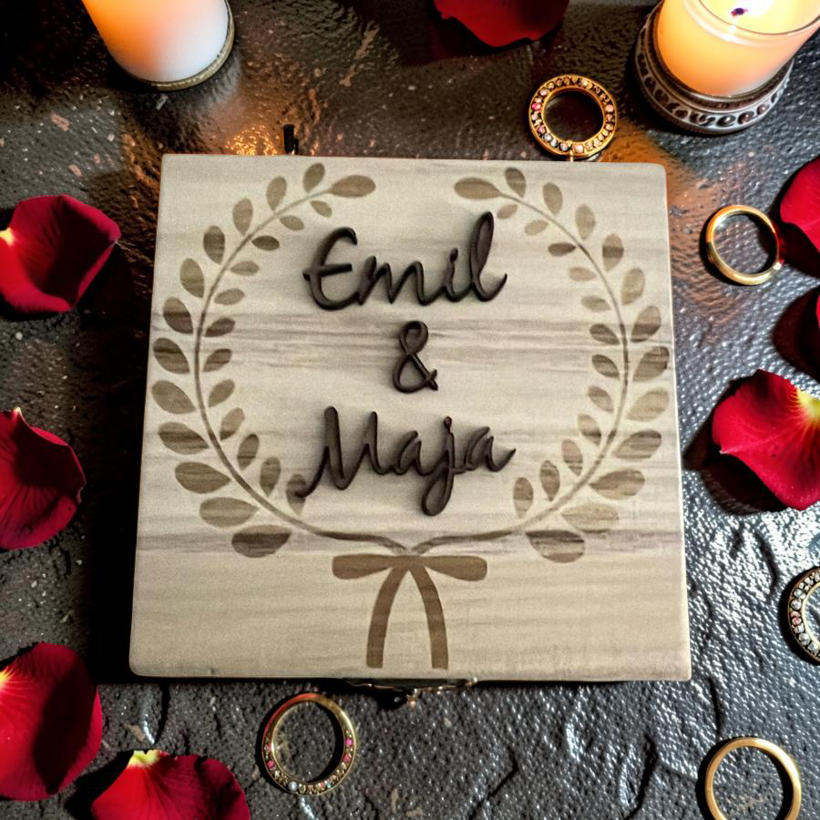 Personalisierte kleine Erinnerungskiste - Hochzeitsgeschenk